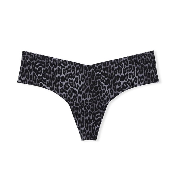 Victoria’s Secret No Show Thong - Black Leopard - Picture 1 of 3